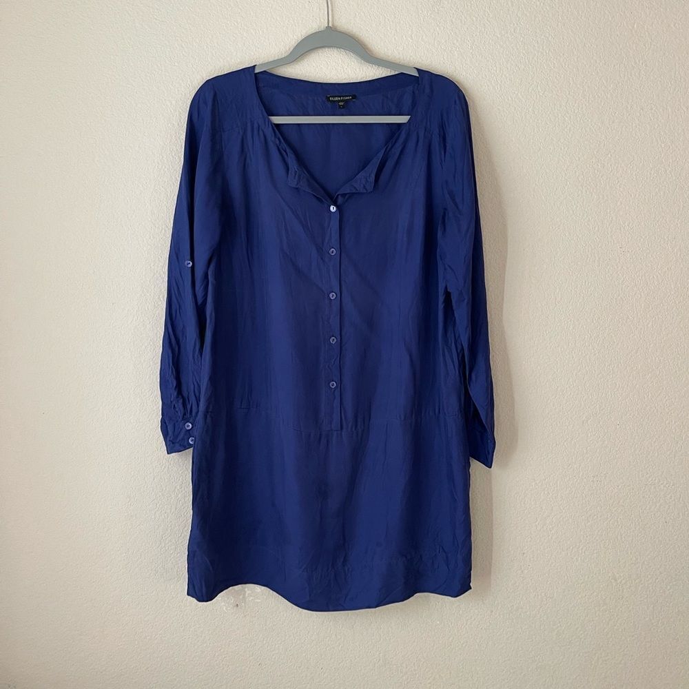 ‎Eileen fisher silk shirt dress